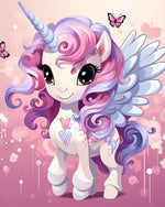 Cute kawaii pegasus unicorn cross stitch kit for beginners