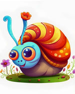 Cute kawaii snail cross stitch kit for beginners
