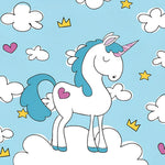 Cute unicorn with crown and hearts cross stitch kit for beginners