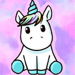 Cute unicorn with rainbow hair cross stitch kit for beginners