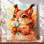 Dandelion squirrel pearl diamond painting kit for beginners