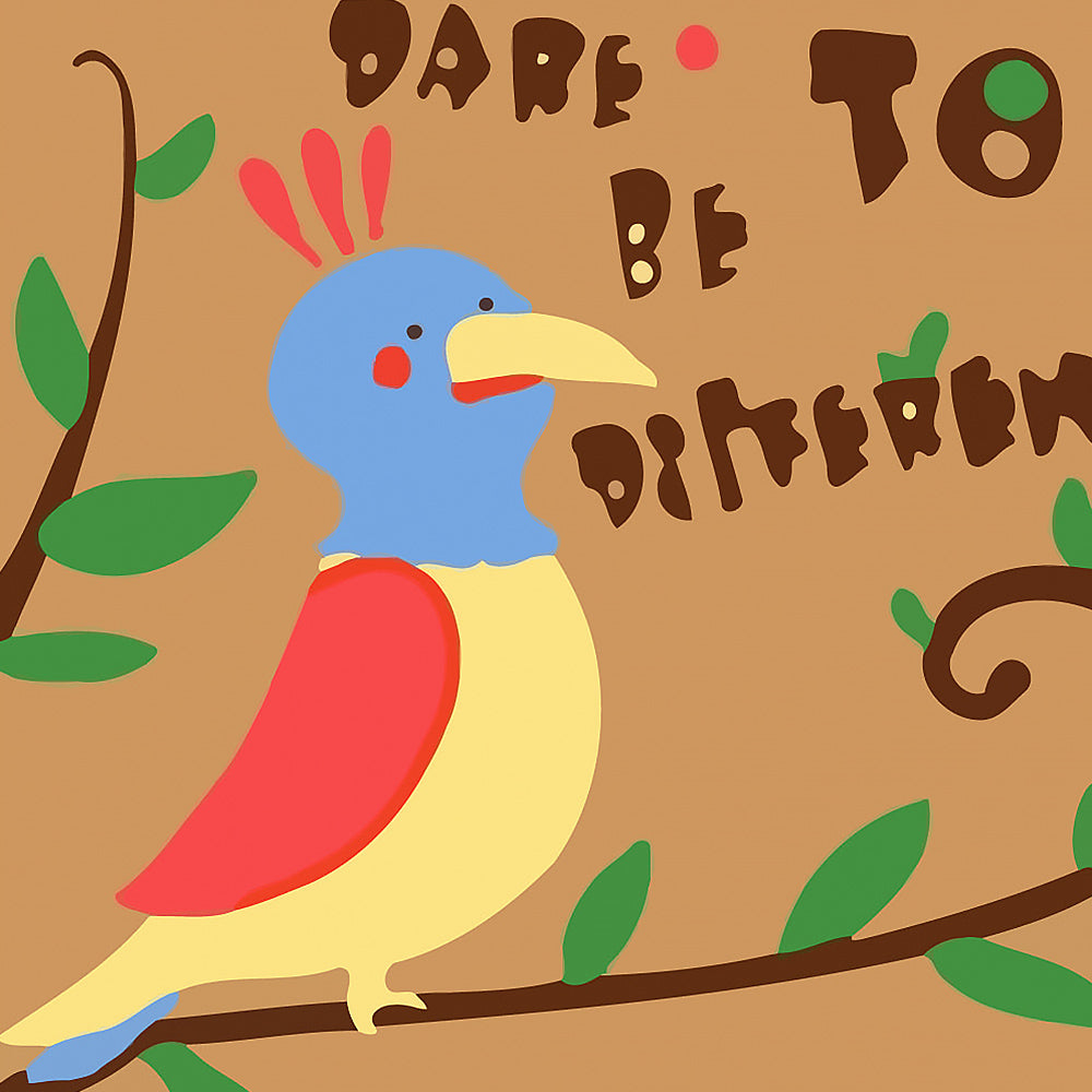 "Dare to be different" parrot cross stitch kit for beginners