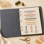 DIY loose-leaf embroidery stitch book kit