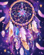 Dreamcatcher in starry night sky cross stitch kit for beginners