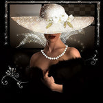 Elegant lady with white hat paint by numbers kit for beginners