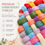 Colourful embroidery threads for smooth and easy hand embroidery projects