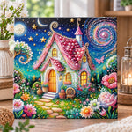 Enchanted fairy cottage pearl diamond painting kit for beginners