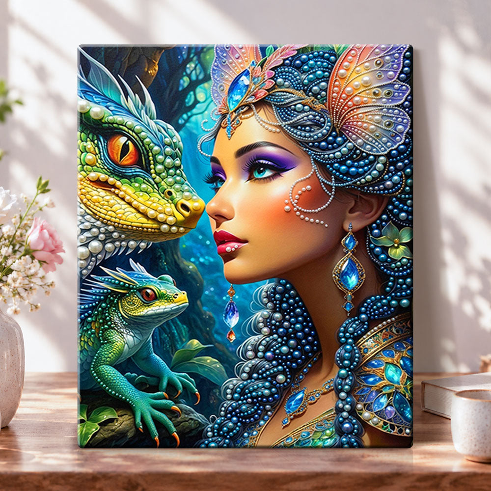 Enchanted forest bond pearl diamond painting kit for beginners