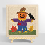 Fall pumpkin scarecrow punch needle kit for beginners