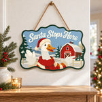 Farm christmas greeting paint by numbers door hanger as indoor wall decor