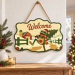 Farm tree welcome paint by numbers door hanger as indoor wall decor