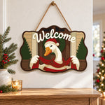 Festive door welcome paint by numbers door hanger as indoor wall decor