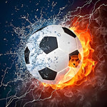 Fire and ice football paint by numbers kit for beginners