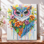 Floral beaded owl pearl diamond painting kit for beginners