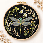 Floral dragonfly embroidery kit