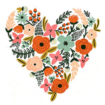 Floral heart illustration cross stitch kit for beginners