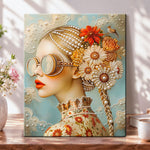 Floral pearled profile pearl diamond painting kit for beginners