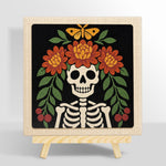 Floral skeleton punch needle kit for beginners