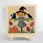 Friendly scarecrow punch needle kit for beginners