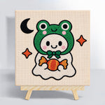 Frog ghost with candy punch needle kit for beginners
