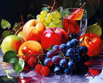 Fruit and wine glass cross stitch kit for beginners