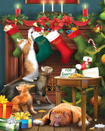 Funny cats and dog with cookies cross stitch kit for beginners