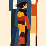 Geometric fashion woman cross stitch kit for beginners