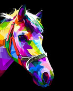 Geometric pop art horse cross stitch kit for beginners