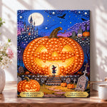 Giant pumpkin dwelling pearl diamond painting kit for beginners