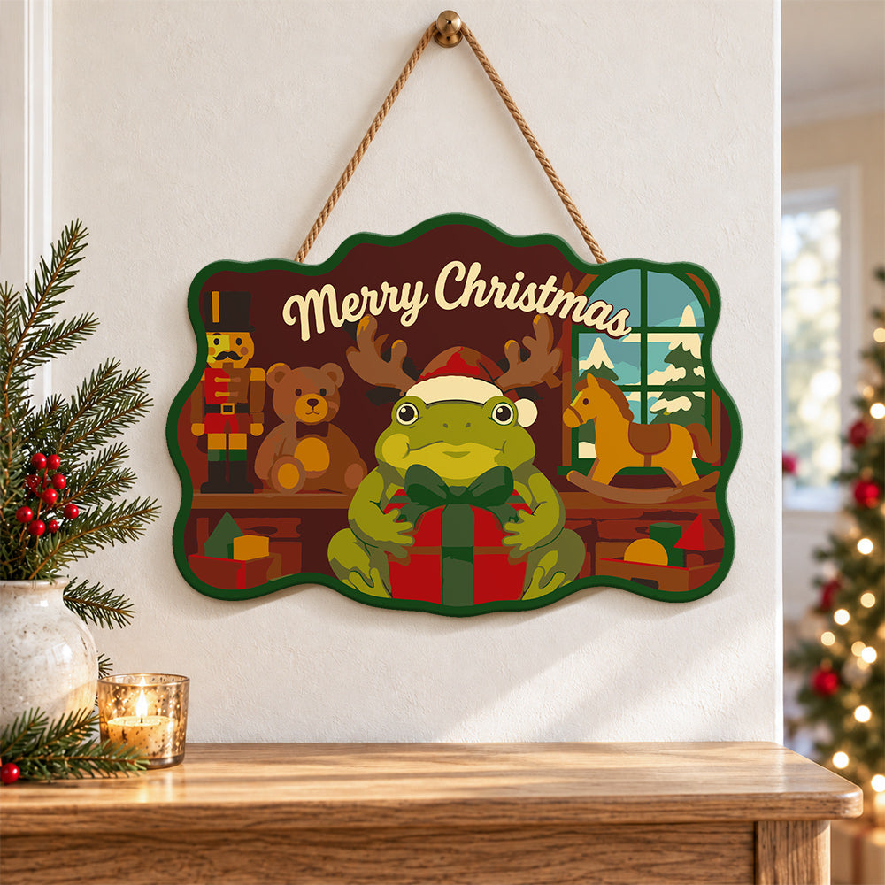 Gift frog toy room paint by numbers door hanger as indoor wall decor