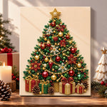 Glowing christmas tree pearl diamond painting kit for beginners