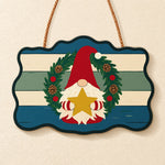 Gnome with star paint by numbers door hanger finished design