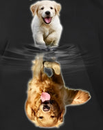 Golden retriever water reflection cross stitch kit for beginners