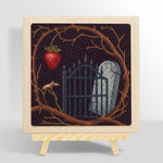 Gothic graveyard scene punch needle kit for beginners