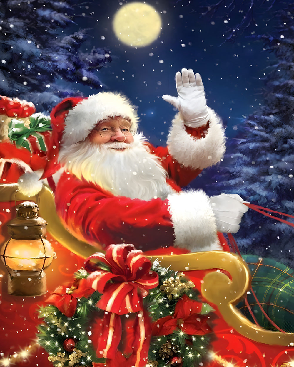 Greetings from santa cross stitch kit for beginners