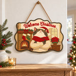 Grumpy cat christmas paint by numbers door hanger as indoor wall decor