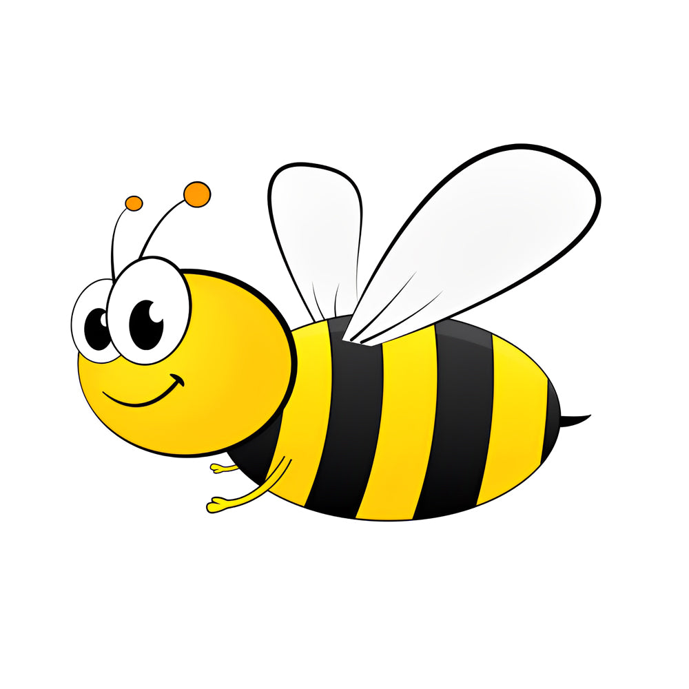 Happy cartoon bee cross stitch kit for beginners