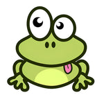 Happy cartoon frog cross stitch kit for beginners