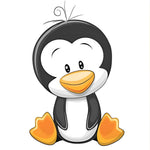 Happy cartoon penguin cross stitch kit for beginners