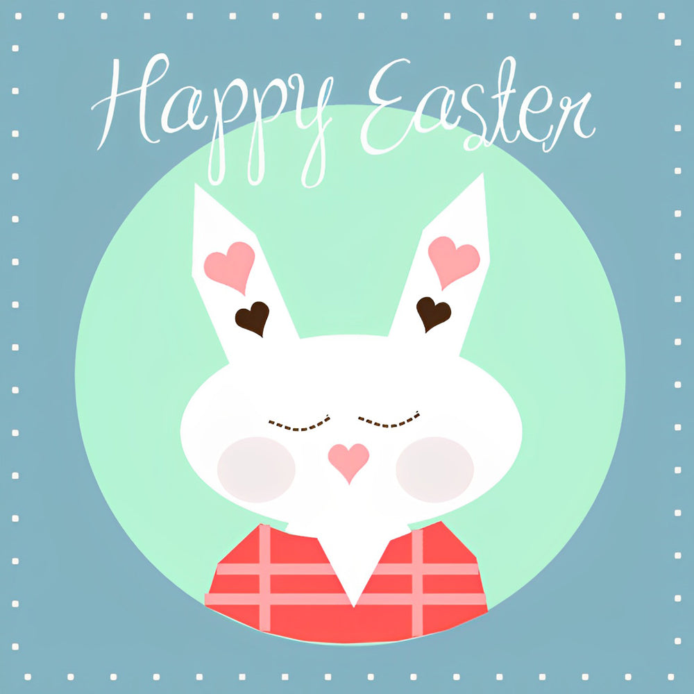 Happy easter bunny cross stitch kit for beginners