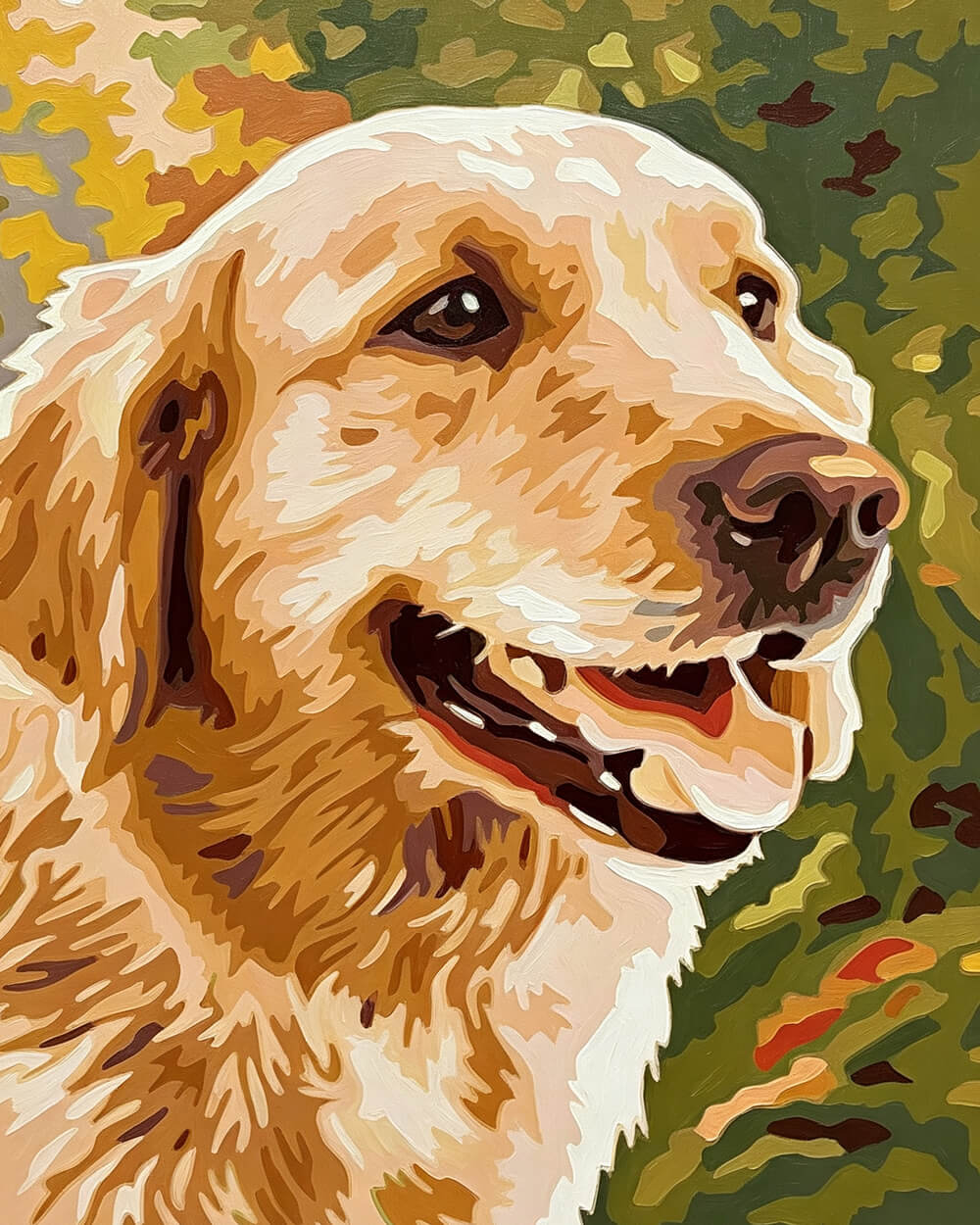 Happy golden retriever cross stitch kit for beginners