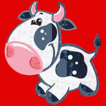 Happy jumping cow cross stitch kit for beginners