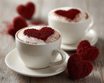 Heart latte cross stitch kit for beginners