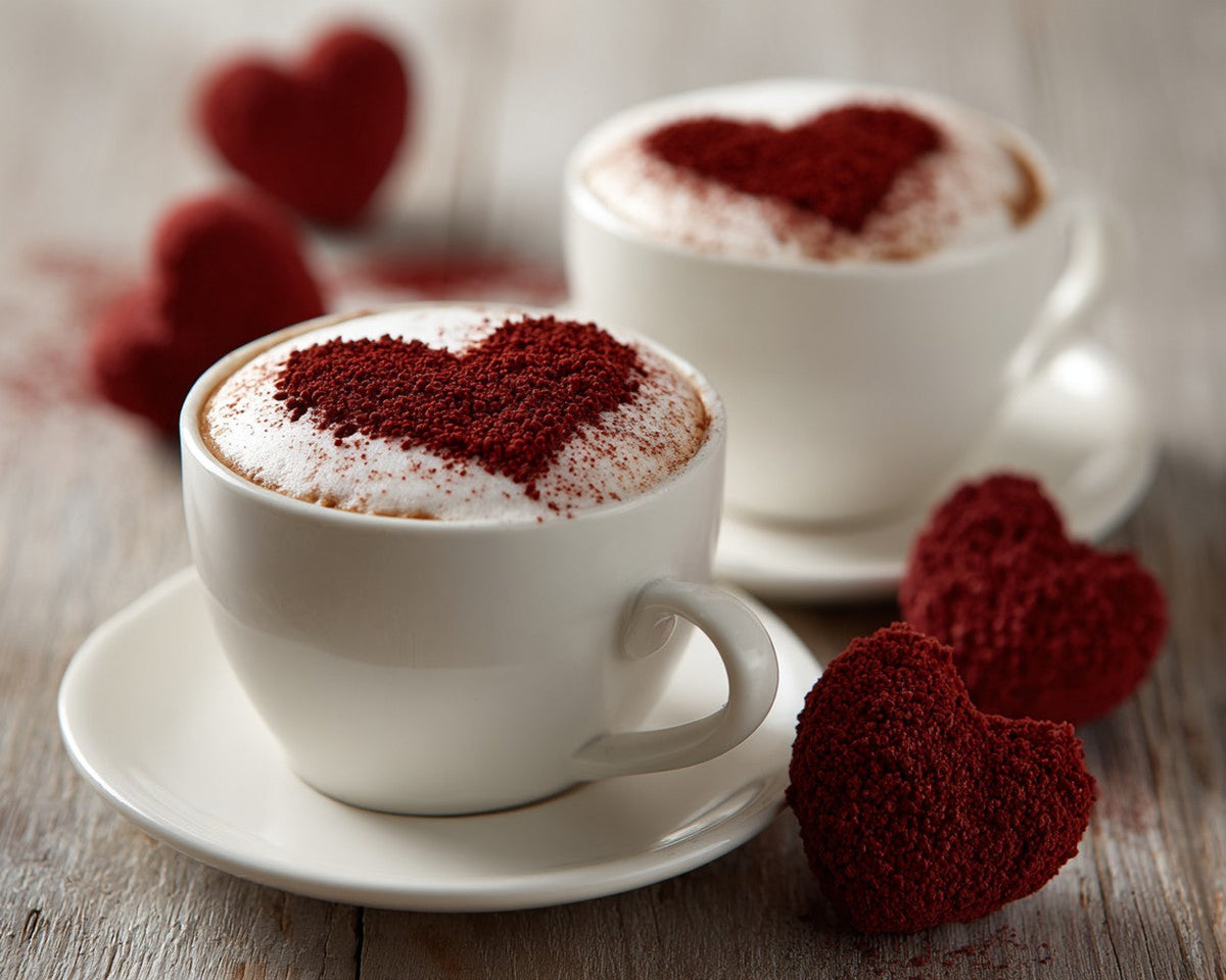 Heart latte cross stitch kit for beginners