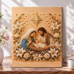 Holy family with lilies pearl diamond painting kit for beginners