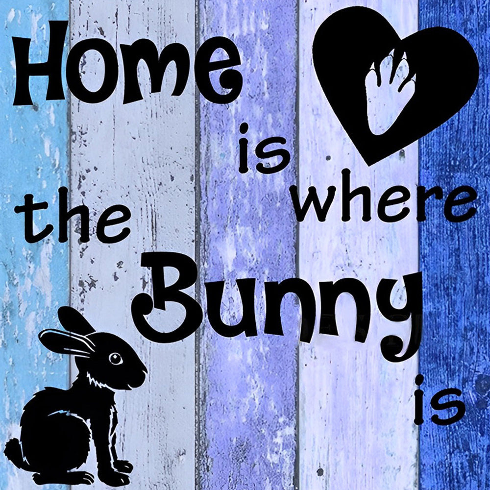 Home is where the bunny is cross stitch kit for beginners