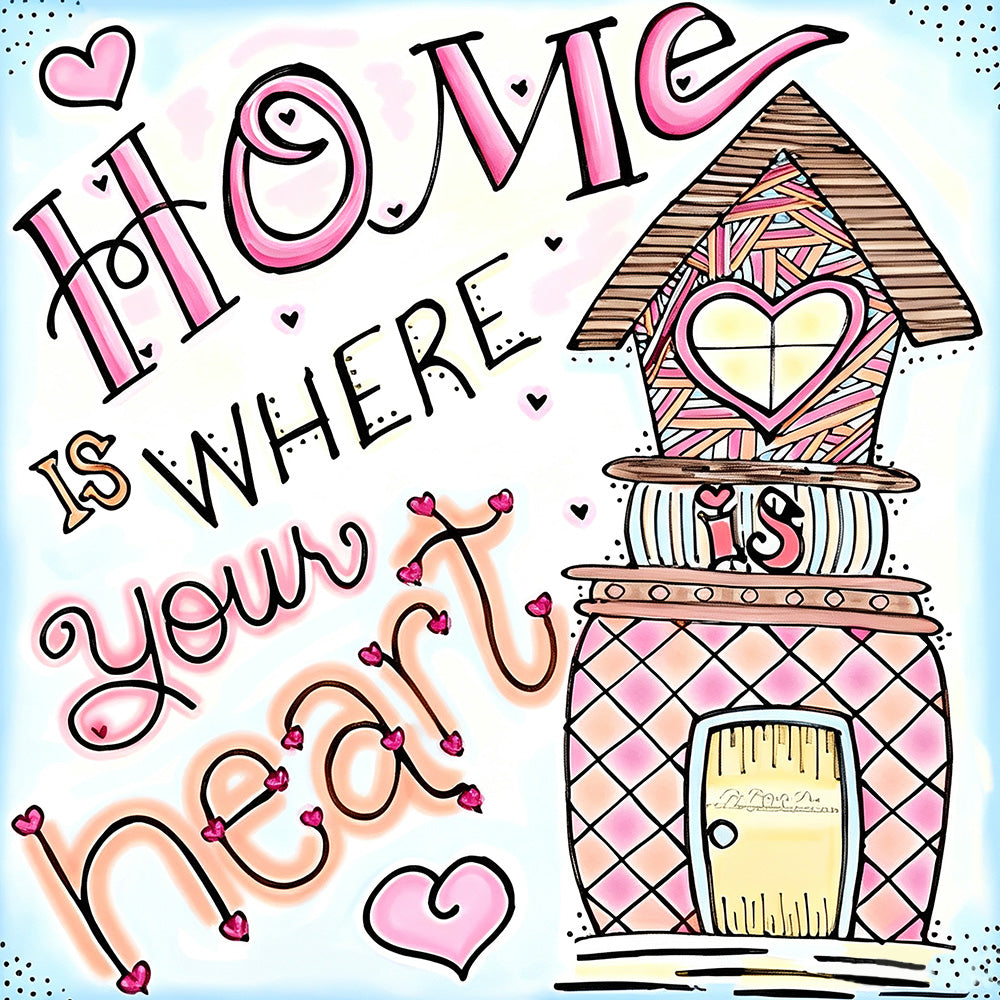 Home is where your heart is cross stitch kit for beginners