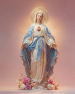 Immaculate heart of mary cross stitch kit for beginners
