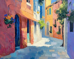 Impressionist architecture cross stitch kit for beginners