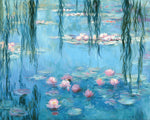 Impressionist water lily pond and willow paint by numbers kit for beginners